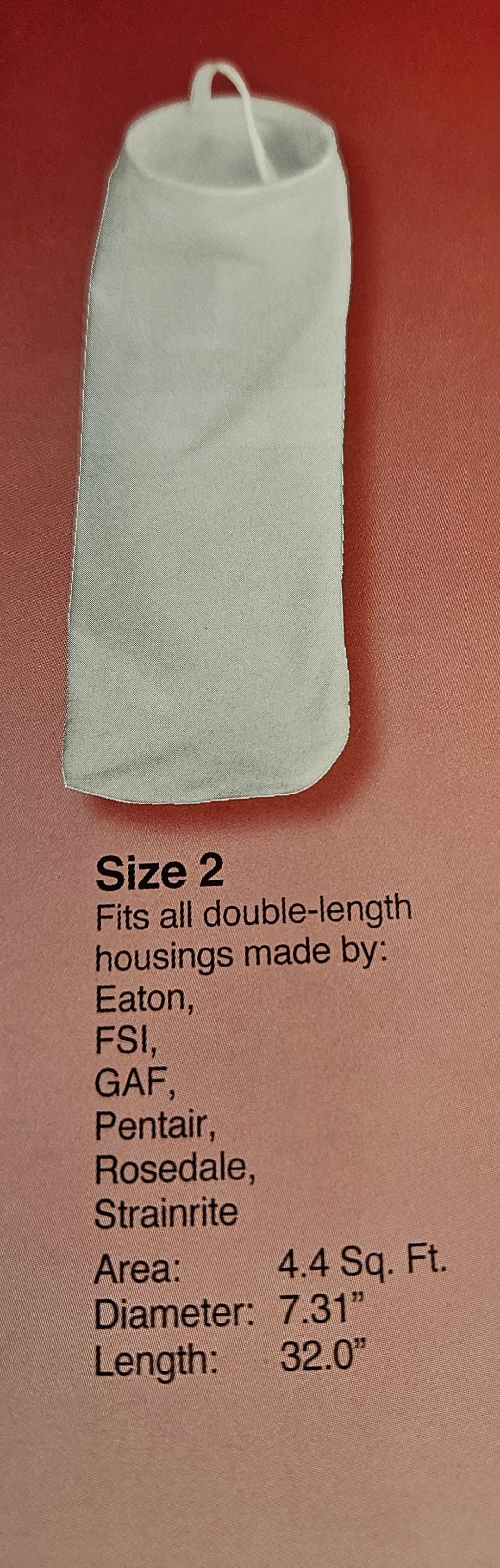 P2S Size 2 polyester filter bag